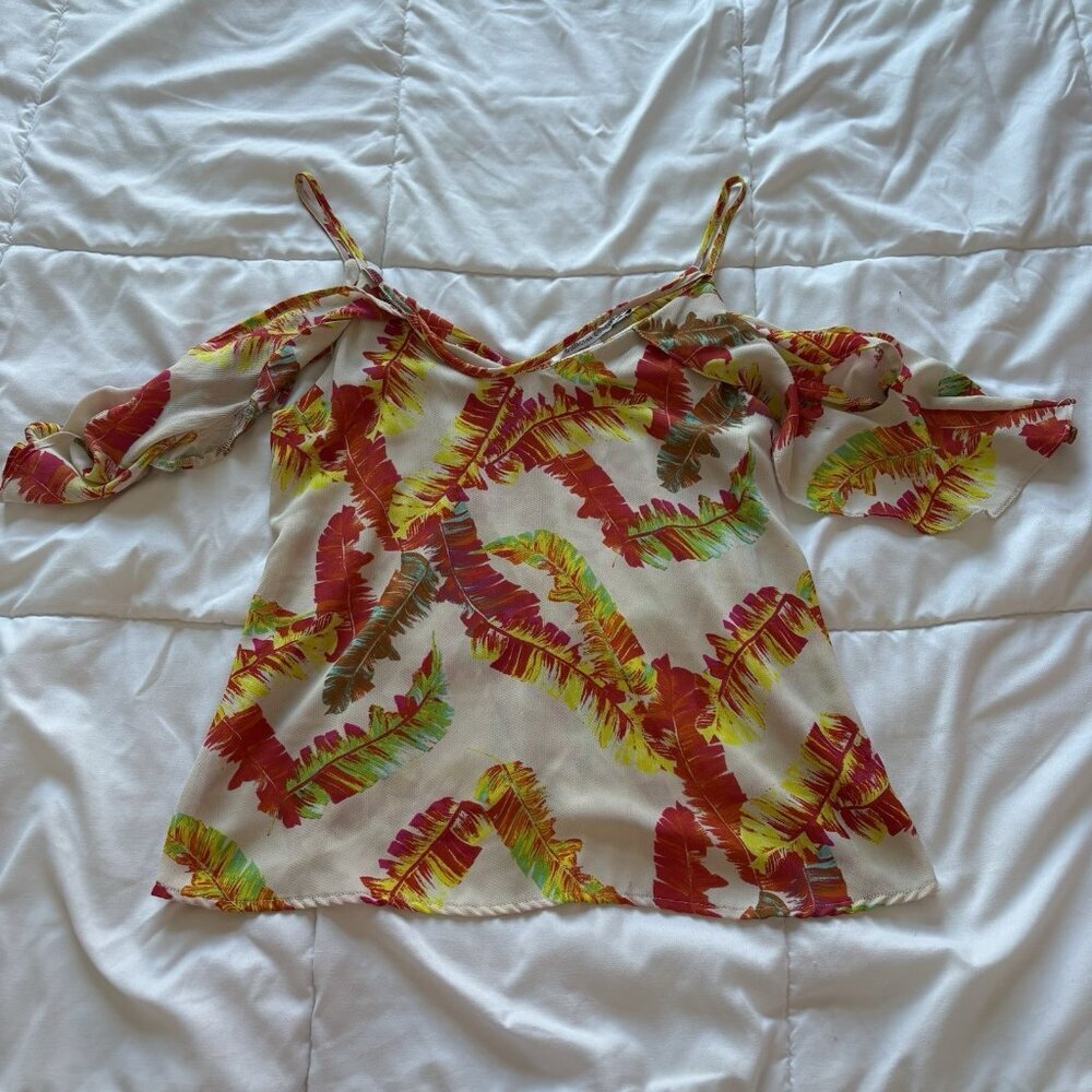 Womens‎ Size XS Red Tank Top Blouse Officechic Corpcore City Flowy Floral
